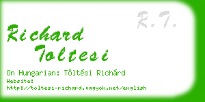 richard toltesi business card